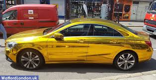 Gold Chrome Mercedes Benz Amg Cla 45 In Street Mercedes Benz Amg Gold Mercedes Benz