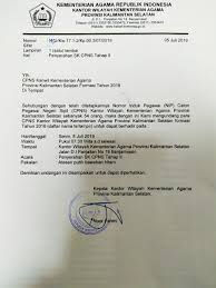 Bersama ini disampaikan kepada teanga honorer kategori ii yang dinyatakan lulus ujian bahwa pemeriksaan kesehatan / medical check up dapat dilaksanakan mulai hari senin tanggal 7 april 2014, pukul 08:00 s.d 12:00 setiap hari sesuai jadwal di bawah ini (terlampir). Surat Penyerahan Sk Cpns Tahap Ii Kemenag Kalsel Perpuskampus Com