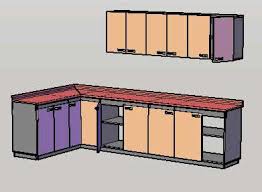 kitchen cabinets in 3d in autocad cad