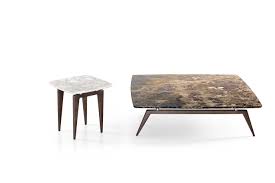 Small Table With Plane In Dark Emperor Marble Coffee Table 40x40 With Plane In White Carrara Marble Mesas Auxiliares Mesas Y Auxiliares