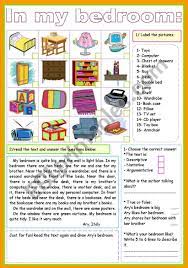 How to describe your bedroom tutorial. In My Bedroom Esl Worksheet By Ben 10