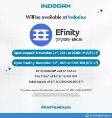 Efinity Efi Indodax Listing