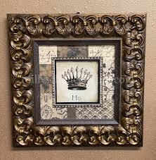 A princess crown wall decor is just the thing that you need to decorate the bedroom or play area of your daughter. Visser His And Hers Framed Art With Crystals Reilly Chance Collection