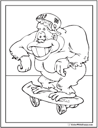 Because it is fun and easy. Gorilla Coloring Pages Print And Customize