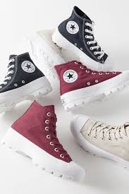 Black And White Striped Converse High Tops Converse Chuck Taylor All Star Lugged High Top Sneaker High Top Sneakers Womens Sneakers Sneakers