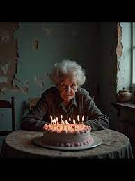 Ai Generated Video Old Lady Brithday Cake | TikTok