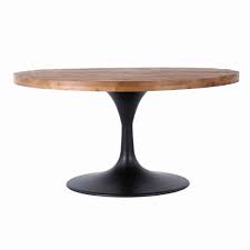This uniquely designed coffee table from ivy brings excitement to any living spaces and is definitely the geometric inspired design offers a round table top and base with curved legs, while. 36 Inch Round Wood And Metal Pedestal Coffee Table Brown And Black Walmart Com Walmart Com