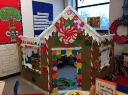 Gingerbread activities are almost synonymous with the holiday season. Gorgeous Gingerbread Dramatic Play House Idea Velcrow All The Trimmings So That You Can Dramatic Play Preschool Christmas Kindergarten Preschool Christmas