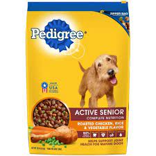 Pedigree Active Senior Roasted Chicken Rice And Vegetable Flavor Dry Dog Food Chicken 15 Lbs 4pack Dog Food Recipes Best Dog Food Senior Dog Food Recipes