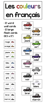 Les Couleurs French Color Flash Cards And Word Wall Cards Learn French French Flashcards French Colors