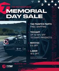 Save up to 75% on a selection of adults' tees, tanks, shorts, socks, and more. 2021 Memorial Day Sale Tag Motorsports Blog