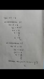 Sedangkan ciri pertidaksamaan irasional sama seperti persamaan irasional tetapi menggunakan notasi <, >, ≤, atau ≥ tentukan syarat untuk persamaan atau pertidaksamaan irasional. Contoh Soal Pilihan Ganda Pertidaksamaan Nilai Mutlak Linear Satu Variabel