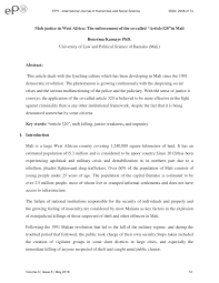 Pdf Mob Justice In West Africa The Enforcement Of The So Called Article320 In Mali