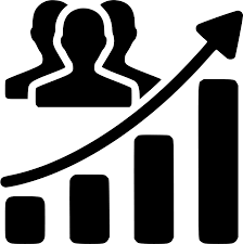 audience growth chart svg png icon free download audience