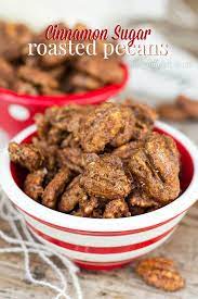 Cinnamon Sugar Roasted Pecans This Silly Girl S Kitchen Recipe Roasted Pecans Rice Krispie Treats Appetizer Recipes
