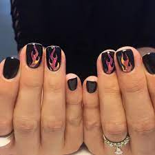 Flame Nail Decal Opal Rose Pink We Love Glitter Design Flame Nails Nails Nail Decals Fire Nails