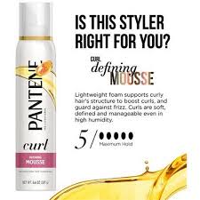 Pantene Curl Mousse To Tame Frizz For Touchable Curls 6 6 Oz Walmart Com Hair Mousse Curl Mousse Curly Hair Styles