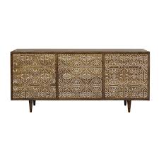 Buffet 3 Portes En Manguier Massif Et Motifs Sculptes Mombasa Meuble Maison Du Monde Mobilier De Salon Maison Du Monde