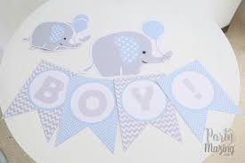 Here, i have the solution. Blue Elephant Baby Shower Printable Express Party Package Set E025 Partymazing