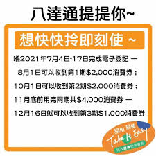 消費券發放安排終於出爐!財政司司長陳茂波公佈，3間營辦商包括「tap & go拍住賞」、「支付寶香港」和「wechat pay hk」將分2期發放，第一期會先發放$2000，再於第二期發放餘下$3000。 S29gn2g18xibm