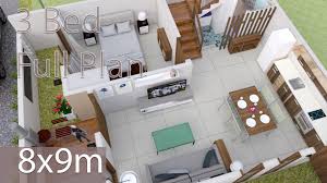 Interior Design Plan 8x9m With 3 Bedrooms Samphoas Plan Small House Design Plans Interior Design Plan Home Design Plans