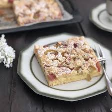 Erbbeer Griess Tarte Rezept Rhabarber Streuselkuchen Streusel Kuchen Rhabarber Auflauf