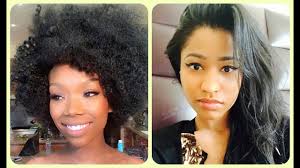 Nikki natural is the proud mother of three young children from two previous relationships. Brandy And Nicki Minaj Show Off Their Natural Hair Celebs Instagramming Their Natural Hair Youtube