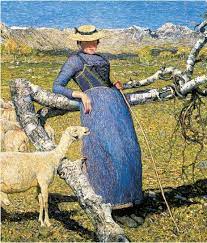Mezzogiorno Sulle Alpi Titolo Originale Giornata Di Vento Segantini Pastorella Illustrazione Animali Dipingere Idee Artisti