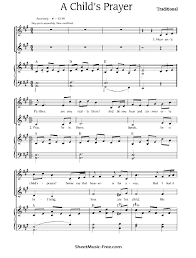 Nurture your child's curiosity in math, english, science, and social studies. A Child S Prayer Sheet Music Traditional Sheetmusic Free Com