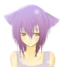Neko Girl Purple Hair Loveless Anime Anime Anime Neko