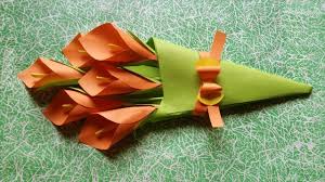 This beautiful paper craft from creative bug will add colour to any outfit, and perfect for dressing up and costumes. Easy Paper Flower Bouquet Calla Lily Bouquet For Kids Diy Craft Youtube
