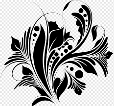 Complete the circuit of five petals using wavy curved lines. Floral Design Drawing Pattern Leaf Monochrome Flower Png Pngwing