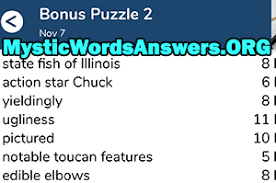 You will find 7 little words daily bonus puzzle 1, puzzle 2, puzzle 3, and puzzle 4 answers of september 14, 2020. November 7 2020 7 Little Words Bonus Puzzle 2