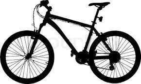 Mountain Bike Silhouette Isolated On White Background Vector Image Vector Colourbox Bike Silhouette White Background Vector Images
