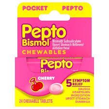 kids chewable tablets bubblegum pepto