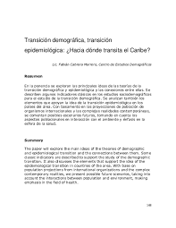 N de transición o transiciones que han tenido lugar. Pdf Transicion Demografica Transicion Epidemiologica Hacia Donde Transita El Caribe Mayra Luna Academia Edu