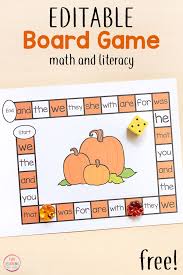 Kids should practice at their own pace. Pumpkin Editable Board Game For Math And Literacy