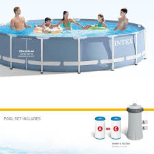 Intex 15 X 33 Prism Frame Above Ground Swimming Pool Set With Pump 28721eh Above Ground Swimming Pools Swimming Pools Intex