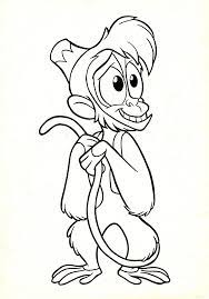 Monkey abu prince ali and jasmine in the background of the moon. Walt Disney Characters Photo Walt Disney Coloring Pages Abu Disney Character Drawings Disney Coloring Pages Cartoon Coloring Pages