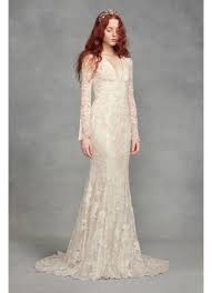 White By Vera Wang Bell Sleeve Lace Wedding Dress David S Bridal Bell Sleeve Wedding Dress Wedding Dress Long Sleeve Davids Bridal Wedding Dresses