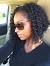 Neck Length Short Curly Bob Black Hair