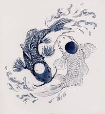 Koi Fish Ying And Yang Drawing Tattoo Black And White Peace Balance Japanese Koi Fish Tattoo Avatar Tattoo Yin Yang Tattoos