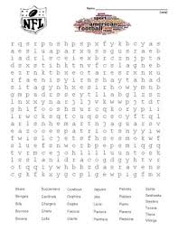 Select from 35627 printable crafts of cartoons, nature, animals, bible and many more. Word Search And Coloring Page Nfl Football Teams Could Use In Sub Plan