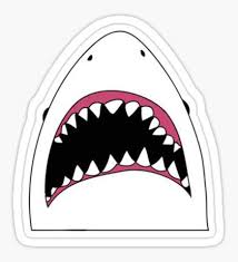 Black And White Shark Stickers Pizza Stickers Hipster Stickers Black And White Stickers Tumblr Stickers