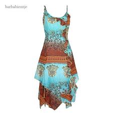 Forecast Aparte Gipsy Ibiza India Jurk Blauw Bruin Mt M Leuke Tweedehands Kleding Bij Barbabientje Kleding Jurken Mooie Jurken