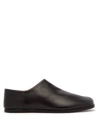 Black ankle boots with a split. Tabi Split Toe Leather Loafers Maison Margiela Matchesfashion Us