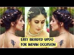 5 Min Easy Bun Hairstyle For Wedding Party Sangeet Kareena Kapoor Quick Indian Hairstyles Yo Wedding Bun Hairstyles Easy Bun Hairstyles Bun Hairstyles