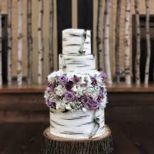 Birch Tree Wedding Cake Tutorial Rustic Birch Tree Wedding Cake Purple Roses Hydrangeas Silver Birch Four Tier Woodland Wedding Cake Tree Wedding Cake Hydrangea Tree Wedding