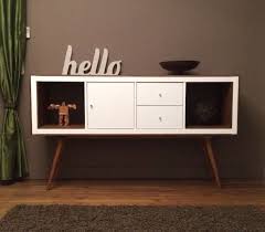 Hacked Ikea Kallax Shelf Turned Console Ikea Diy Decor Kallax Ikea