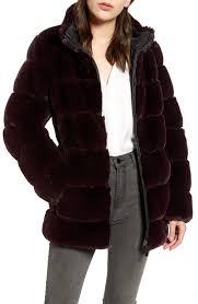 Ajh Via Spiga Faux Fur Collar Coat Hrdsindia Org